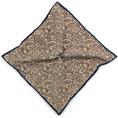 Sir Redman - Pochets - pochet Paisley Marron - beige / bruin / blauw