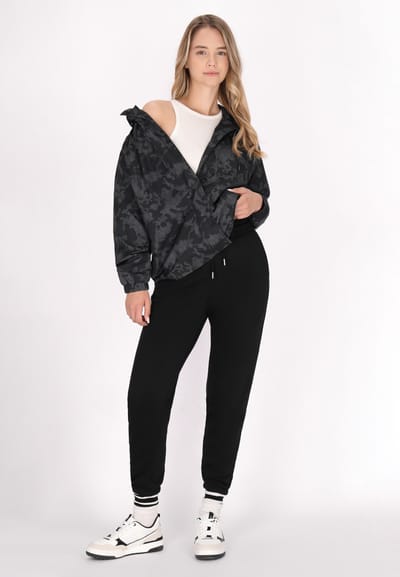 Mymo Oversized anorak Dames Donkergrijs zwart camouflage