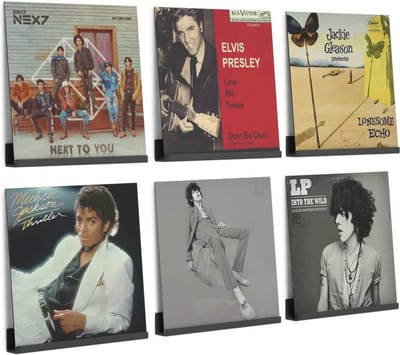 LP Houder aan de Muur - 6 stuks - Zwart - Opbergsysteem - Vinyl - Platen - Ophangsysteem - Wissellijst - Inclusief bevestigingsmateriaal