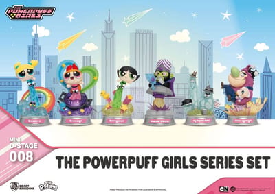 Beast Kingdom Toys The Powerpuff Girls Mini Diorama Stage Beeld The Powerpuff Girls Series Set 12 cm Mini-Figuur