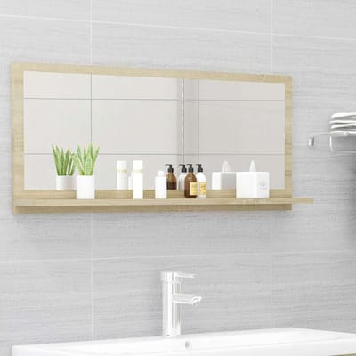 vidaXL - Badkamerspiegel - 90x10,5x37 - cm - spaanplaat - sonoma - eikenkleurig