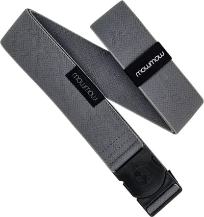 MowMow Elastische riem - Stretch - 105 cm - Heren - Dames - Grijs