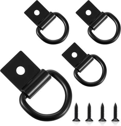 Set van 4 RVS D-Ringen voor Bevestiging, Tot 2720 kg, Ideaal voor Vrachtwagens, Trailers en Kayaks