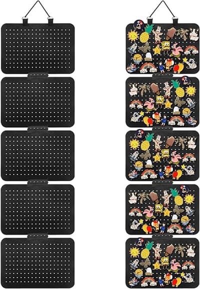 Opbergtassen - hangende pin display panelen organizer met 5 losse bladen - broche pin display pagina's - badge collectie display houder houd -Broche opberghangtas - Vilt displayhangtas - Schoenen accessoire opbergrek - 1 stuk