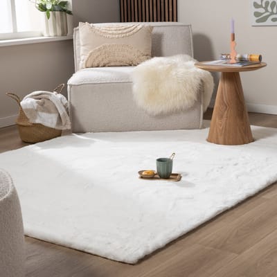 NATURL. Zacht Hoogpolig vloerkleed - Comfy Supreme Wit - 160x230cm