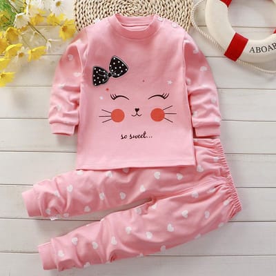 Pyjamas Automne Pour Filles Garçons Hauts à Manches Longues + Ensembles Pantalons Mode Vêtements de Maison Costume de Nuit Bébé Enfant 80cm