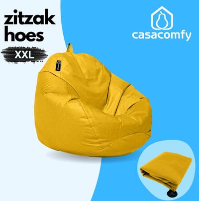 Casacomfy Zitzakhoes – Pear XXL – Zonder Vulling – Geel – Stoffen Bekleding – Volwassenen & Kinderen