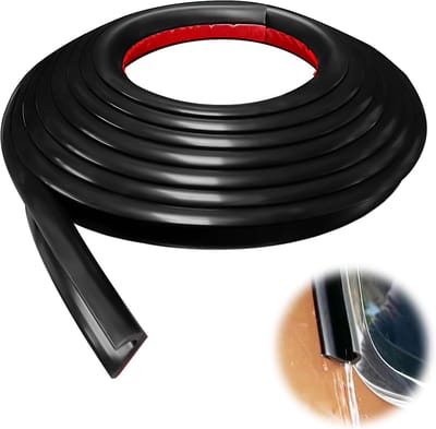 Regengoten - Waterafvoer strip - Voertuig bescherming - Zelfklevend flexibel profiel - 5 meter - Zwart