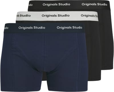 JACK&JONES ADDITIONALS JACVESTERBRO SOLID TRUNKS 3 PACK NOOS Heren Onderbroek - Ocean Cavern Black - Black