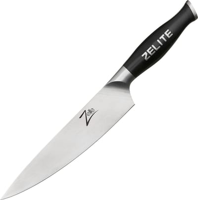 Zelite 20,3 cm Koksmes, Profi-mes van Duits roestvrij staal, Japans geïnspireerde scherpe messen voor keuken, Scherp koksmes voor snijden hakken versnijden, Keukenmes extreem scherp