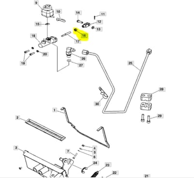 John Deere 14M7274 Serie - Hydraulische Slang Moer - voor 1010E - Betrouwbaar en Duurzaam