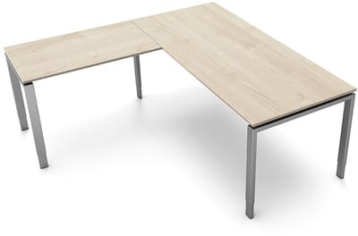 Hoekbureau Beta 180cm blank hoogte verstelbaar