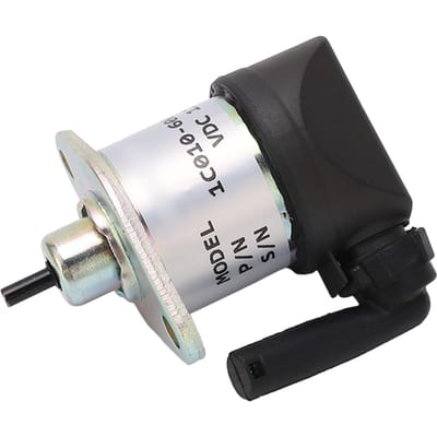 Électrovanne d'arrêt 1C010‑60015 Alliage d'aluminium Vanne d'arrêt de carburant pour Kubota V1505 V3300 DC12V