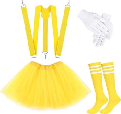 Daity Een tutu-set - inclusief jarretels - handschoenen en kousen - perfect voor Halloweenkostuums voor vrouwen.