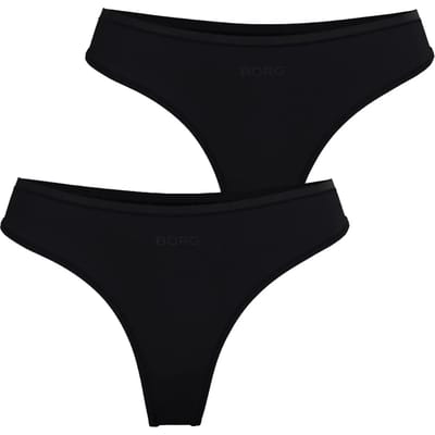 Björn Borg dames Soft Touch thong - string (2-pack) - zwart - zwart