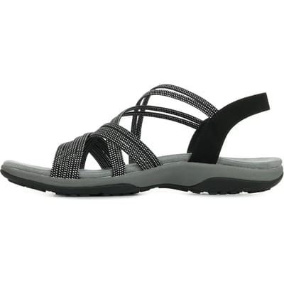 Skechers REGGAE SLIM - TURN IT UP Dames Sandalen - Zwart