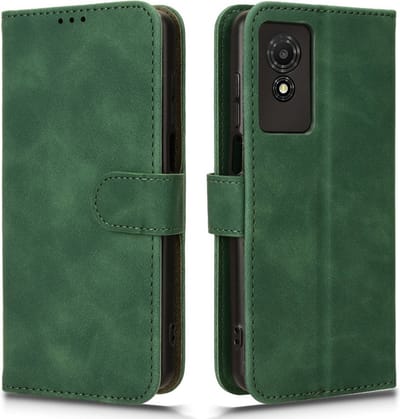 Coverup Hoesje - Geschikt voor TCL 501 Hoesje - Coverup Book Case - Groen