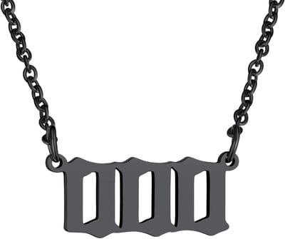 Elegante Angel Number Ketting voor Dames van Roestvrij Staal, Uniek en Persoonlijk Sieraad