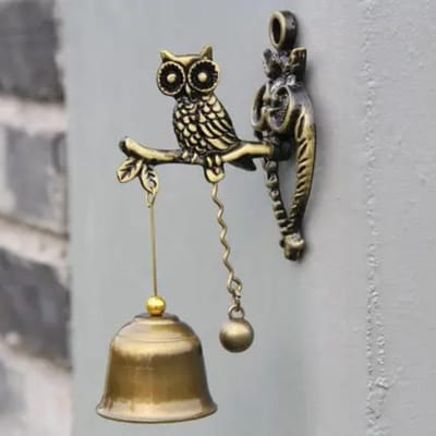 Dierlijke Metalen Deurbel Nostalgisch Dagelijks Cadeau Windgong Huis Muurdecoratie IJzeren Bel gray