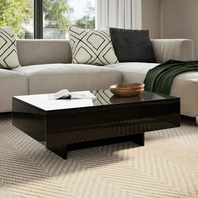 vidaXL - Salontafel - hoogglans - zwart