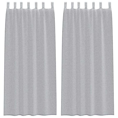 vidaXL Voile Gordijn 2 st Donkergrijs 225 x 140 cm Polyester