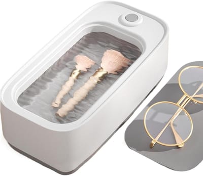 Ultrasone Reiniger - Sieraden Bril - Snel Schoonmaken - 45.000 Hz Kracht - 21 x 9.5 cm - Wit