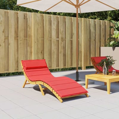 vidaXL - Ligbedkussen - 180x60x4 - cm - oxford - stof - rood