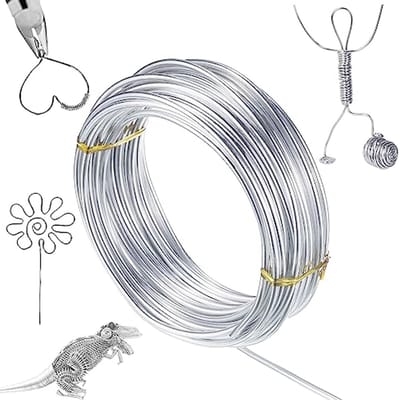 Knutsel Draad 1 mm x 28 m - Aluminium en Roestvrij Staal Draad voor Sieraden en Creatieve Projecten