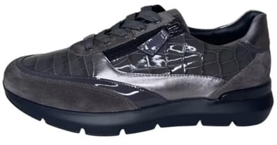 Hassia Sneaker grijs lak H Bordeau (Maat - 5, Kleur - Grijs)