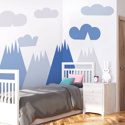 Stickers voor kinderen met Scandinavische bergen - Linka - 110 x 165 cm