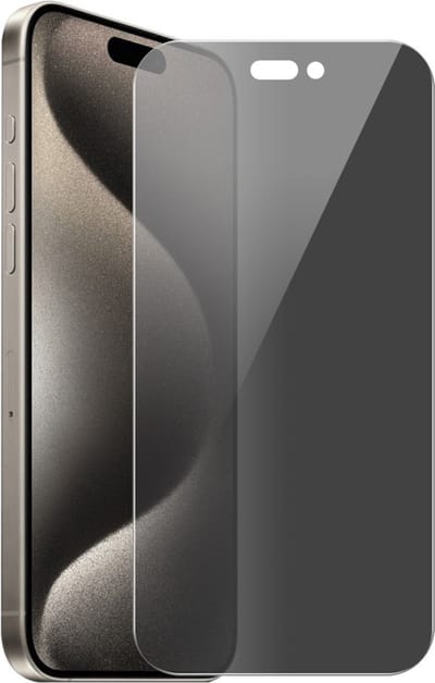 Coverup Screen Protector - Geschikt voor iPhone 16 Pro Screen Protector - Coverup Privacy Tempered Glass - Transparant