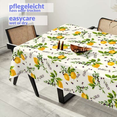 ANRO Tafelkleed Citroenen Meerkleurig 140x100cm Rechte rand Afwasbaar Waterafstotend Binnen & Buiten