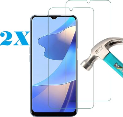 Screenprotector Glas - Tempered Glass Screen Protector Geschikt voor: Oppo A16 / Oppo A16s / Oppo A54s - 2x