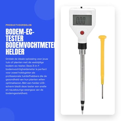 Dailygoods- Bodemec-tester Hoge Nauwkeurigheid - Bodemvochtmeter - 3-in-1 Tester - Draagbaar - Duurzaam - Helder LCD-scherm