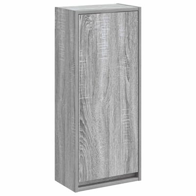 vidaXL - Wandgemonteerde - wastafelmeubel - Grijs - Sonoma - 35 - x - 20 - x - 81 - cm