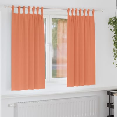 vidaXL Zwart-out Gordijnen met Ringen 2 st Terracotta 175 x 140 cm