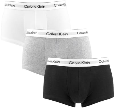 Calvin Klein 3-pack low rise trunks - Icon cotton stretch - Wit, zwart, grijs 3XL