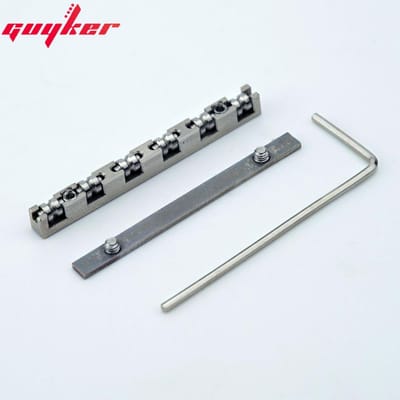 Guyker In Hoogte Verstelbare 42 Mm 43 Mm Titaniumlegering Bolmoer Gitaar Nut Vervanging Voor 6 Snaar St Tl Gitaar gray