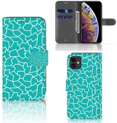 Apple iPhone 11 Hoesje Cracks Blue