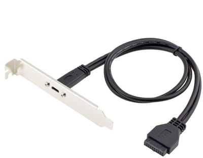 Cosensi - USB 3.0 naar USB C Chassis Achterpaneel Port Extension Kabel 0.4m