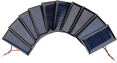 Mini Zonnepanelen - Zonnecellen DIY - Energie Opwekken - Hoge Conversie - 10 Stuks 5V - Zwart
