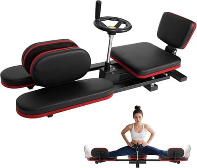 Beenspreider Strekapparaat - Flexibiliteitstrainer Benen - Flexibiliteit Verbeteren - 210 Graden Spreidstand - Tot 120 kg - Zwart
