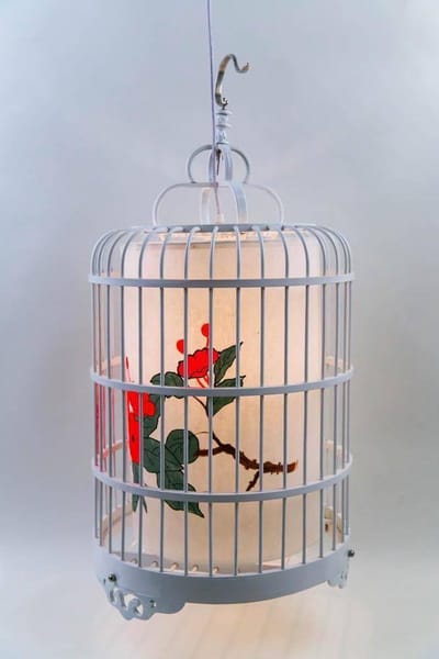 Fine Asianliving Chinese Vogelkooi Hanglamp