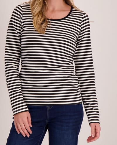 Je m'appelle Dames Top Met stretch - Zwart - Maat XL