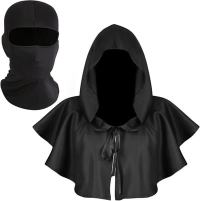 Hooded Cape voor Halloween en Carnaval - Korte en Lange Varianten met Balaclava - Unisex Kostuum Accessoires voor Feestjes en Themadagen