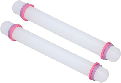 2 Stuks Plastic Deegroller, Veilig en Stevig Antikleef, Ideaal voor Bakken en Kleien, 25 cm Lang, Veelzijdig Gebruik