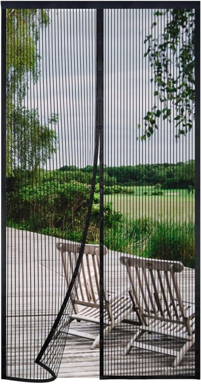 100 x 250cm Magnetisch Vliegengaas voor Deuren - Automatische Sluiting - Anti-Muggen - Eenvoudig te Installeren - Zwart