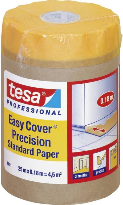 Tesa Easy Cover - Verpakkingspapier met Maskeringstape - 25m x 0,18m
