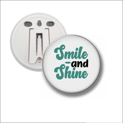 Button Met Clip 58 MM - Smile And Shine