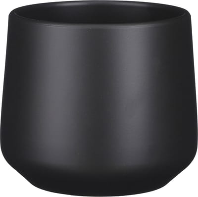 Mica Decorations Bloempot/plantenpot - mat grijs - H14/D15,5 cm - keramiek - voor kamerplant